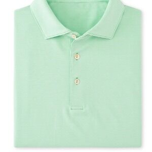 Peter Millar Summer Comfort Polo Mens XL Pear Tart Stripe Golf MS18EK11S